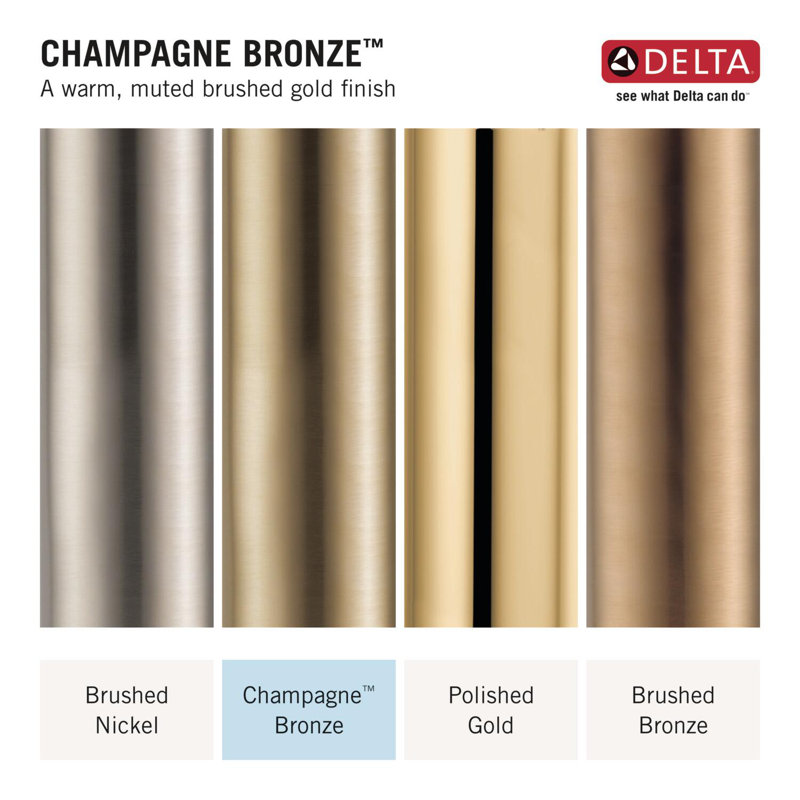 Garniture de baignoire romaine SAYLOR ™, Sans douche à main, Champagne champagne