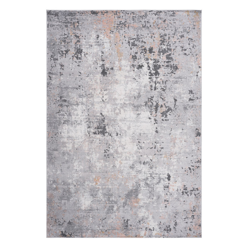 6X9 Ivory/Grey /Traditional Non-Shedding Living Room Bedroom Dining Home Office Stylish and Stain Resistant Area Rug
