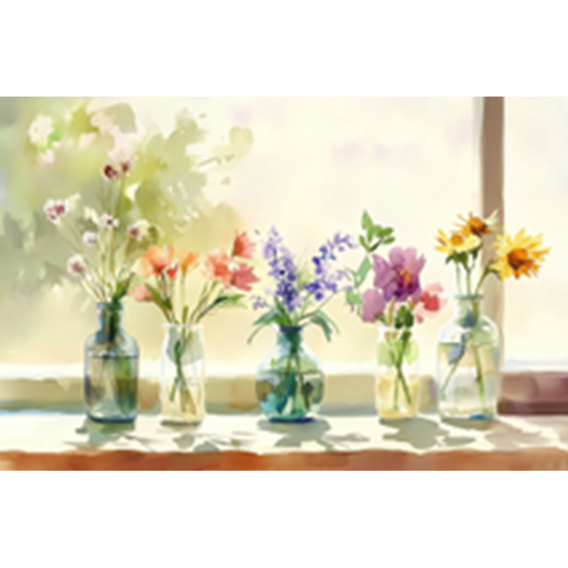 Abstract Wildflowers Canvas Print