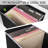 File Organizer Box With Lid, Collapsible File Folder Organizer With Plastic Slide, Hanging File Folder Box For Office Document Storage (2 Pack, Black)