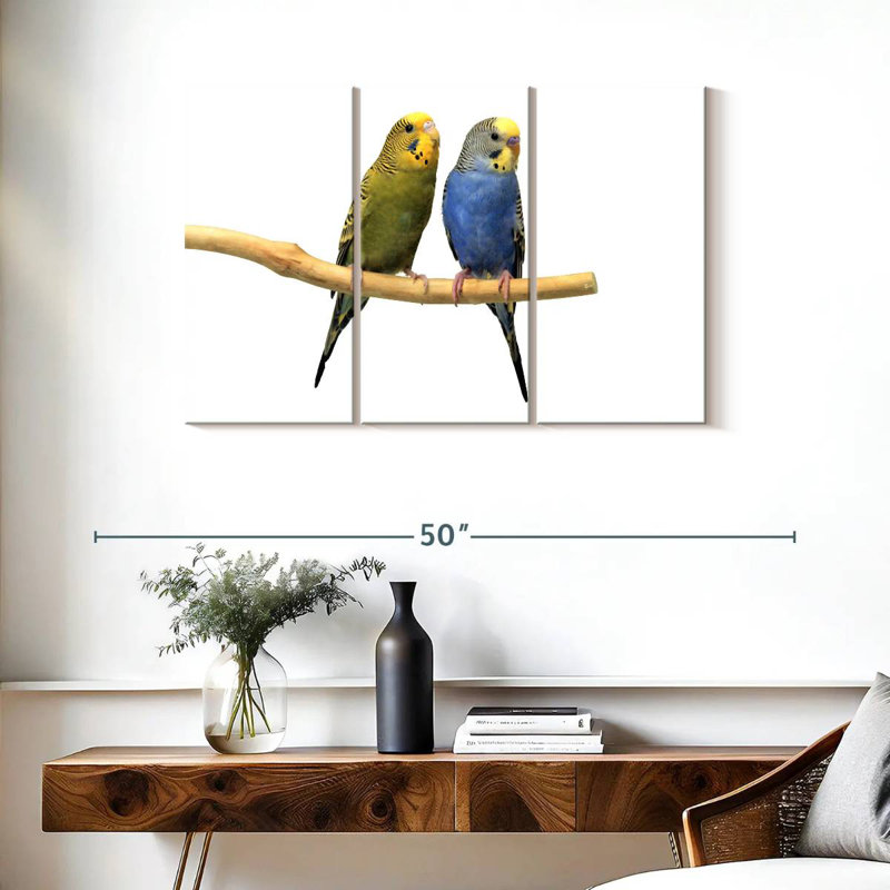 Parakeets, 24" H x 38" W