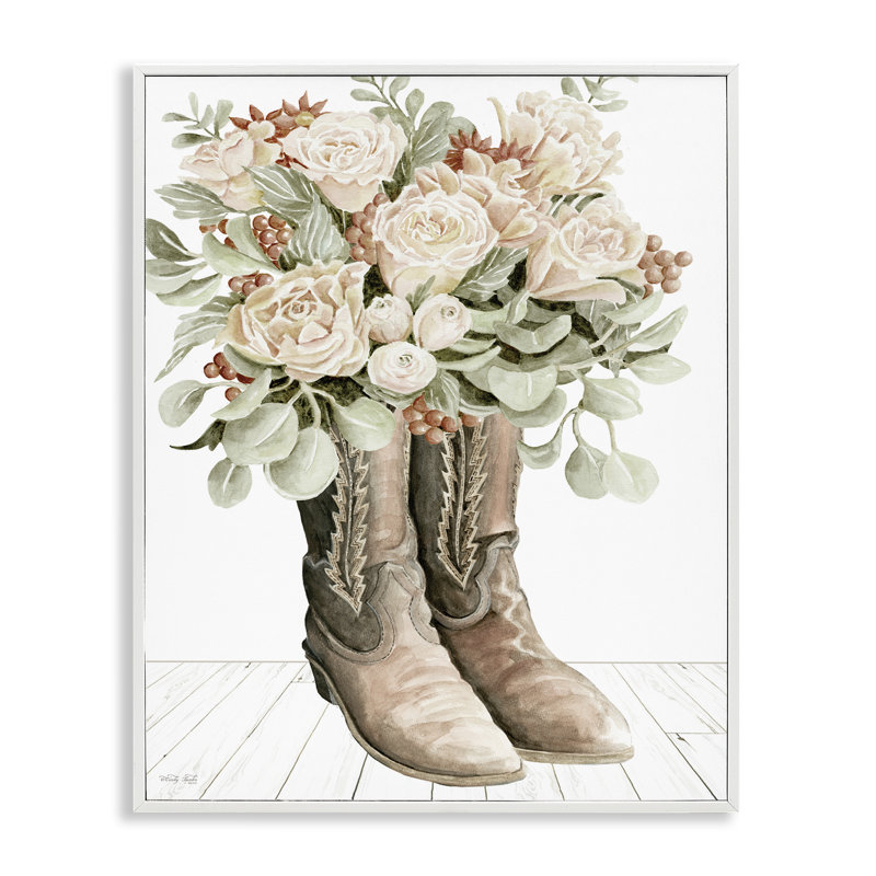  Bottes de bouquet chic encadrées par estampe numérique par Cindy Jacobs, H 14 po x l 11 po