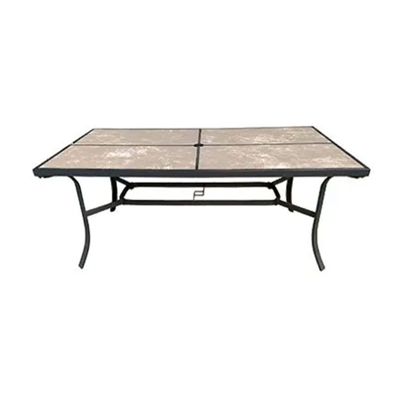 Hockinson Rectangular Steel Outdoor Dining Table