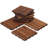 11.8'' L x 11.8'' W Wood Interlocking Deck Tile in Brown