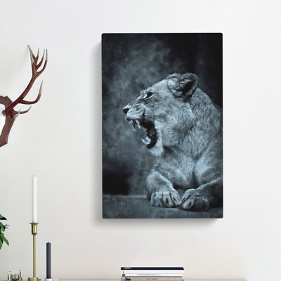 Fierce Lioness - Wrapped Canvas