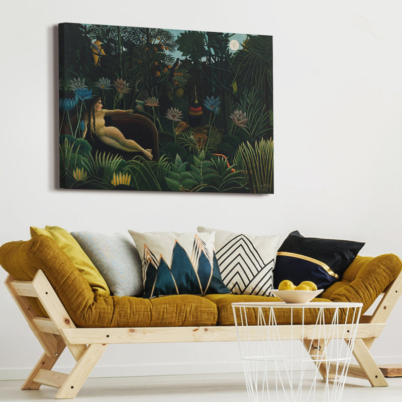 The Dream by Henri Rousseau - No Frame Painting on Canvas, 80cm H x 120cm W x 2cm D