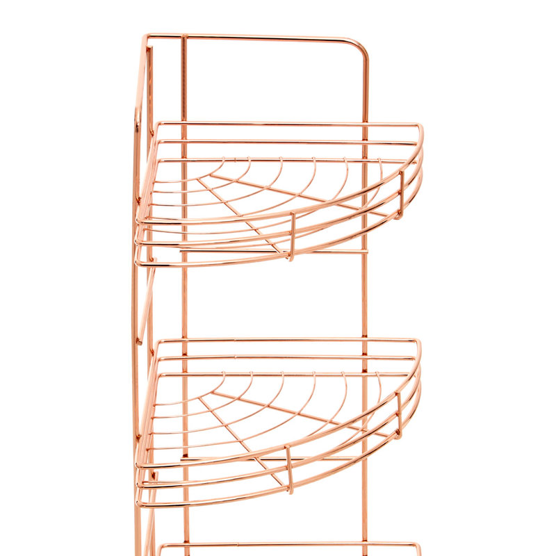 Corner 21 x 86cm Bathroom Caddy, Copper