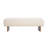 Celeste Contemporary Rectangular Tufted Linen-Blend Ottoman Bench With Solid Wood Legs-122443004
