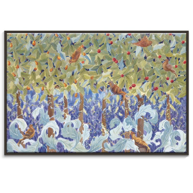 The Orchard Visitors by Catherine Fitzgerald - Print on Canvas, 102cm H x 152cm W, Black