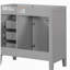 Comptoir de salle de bain 36 po sans lavabo, base d'armoire seulement, armoire de salle de bain avec tiroirs, cadre robuste et panneau de fibres à densité moyenne, gris