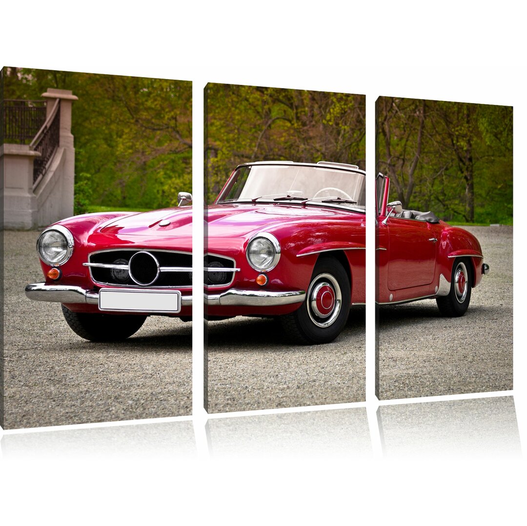 3-tlg. Leinwandbilder-Set „Zeitloser Mercedes Oldtimer“, Fotodruck