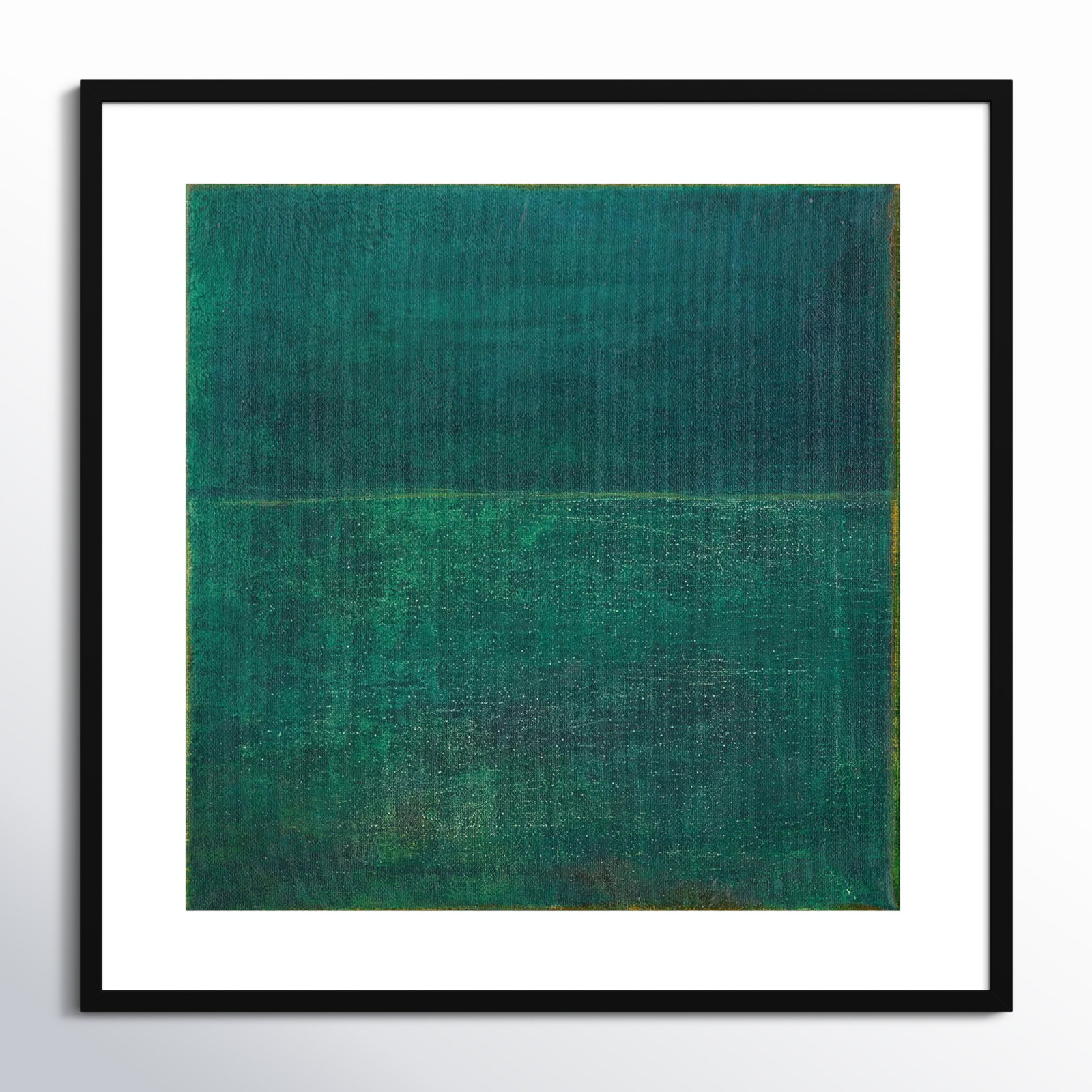 Reach "Green Zen I" Print by Jodi Fuchs, 33.12" H x 33.12" W x 0.88" D, Black Framed Paper