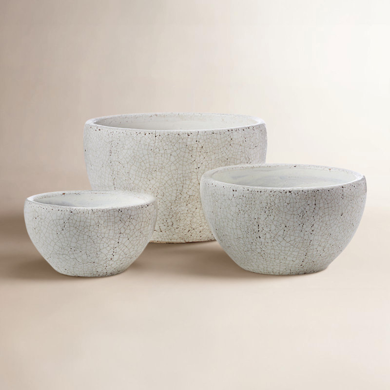 Amaya Ceramic Decorative Bowl, White