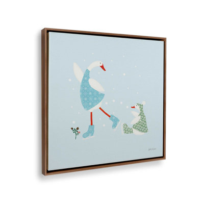 «Ducks in the Snow III» par Yvette St. Amant, reproduction d'art sur toile