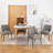 Dining Chairs,Mid Century Dining Chairs,Upholstered Faux Leather Dining Chairs with Back Pull Rod-261836142