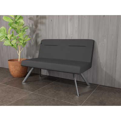 Willow Lounge Reception Armless Loveseat Steel Legs