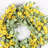 24" Artificial Eucalyptus Forsythia Summer Wreath For Front Door