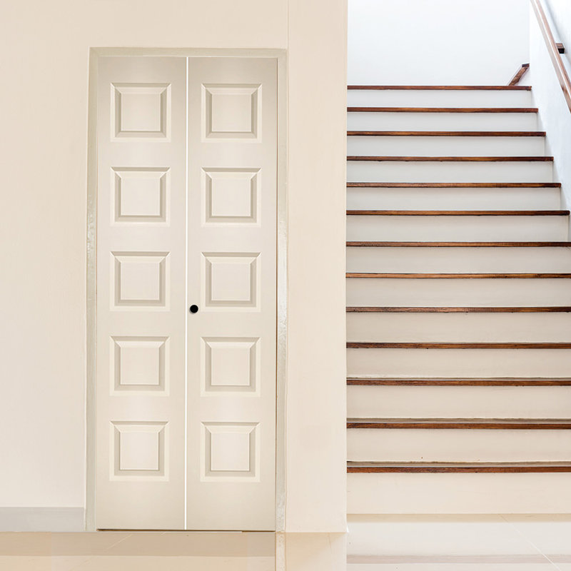 Porte pliante moulée à 5 panneaux apprêtés Rockport, 30 po x 80 po