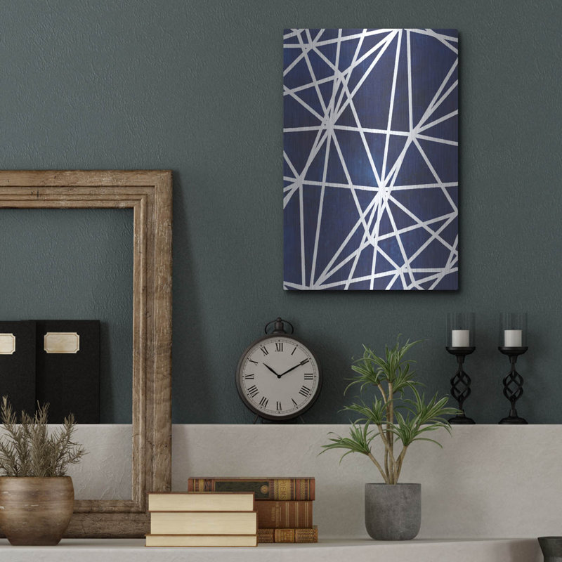 «Indigo Motif I» par Grace Popp, H 16 po x l 12 po