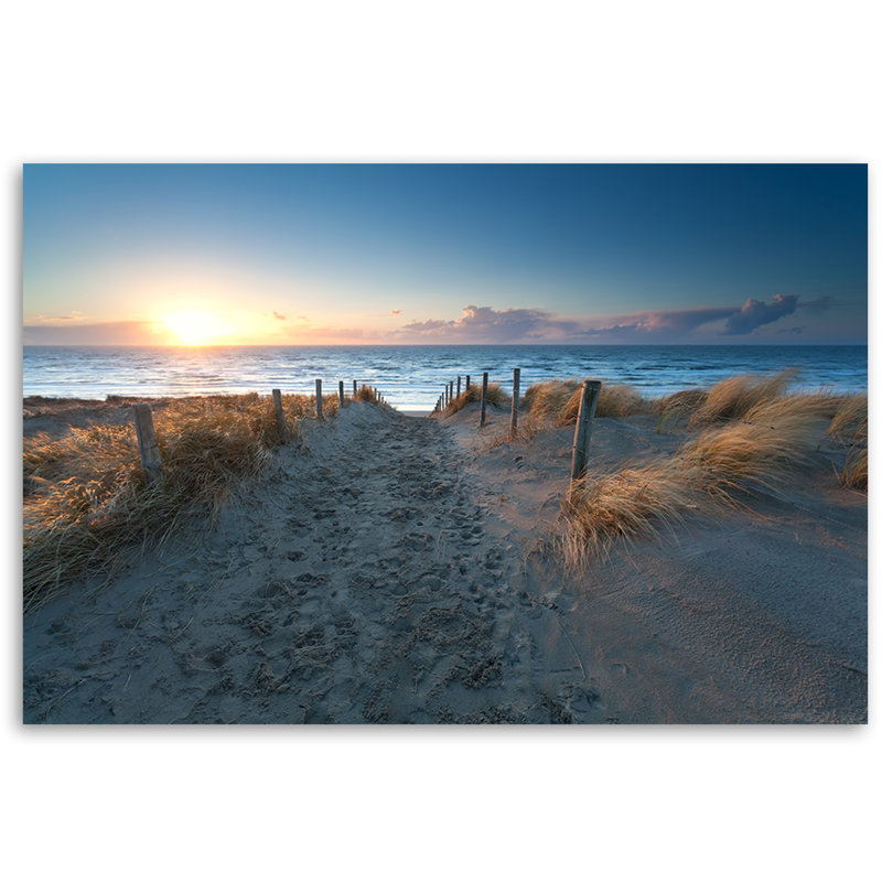 Mural, Sunset Over The Sea - No Frame Print on Canvas, 70cm H x 100cm W