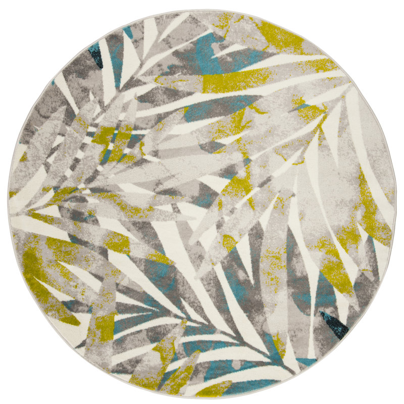 Troxler Performance Floral Rug, Round 4'
