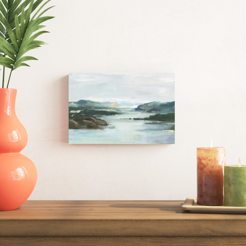 «Misty Cove I» par Ethan Harper - reproduction d'art sur toile tendue, H 8 po x l 12 po