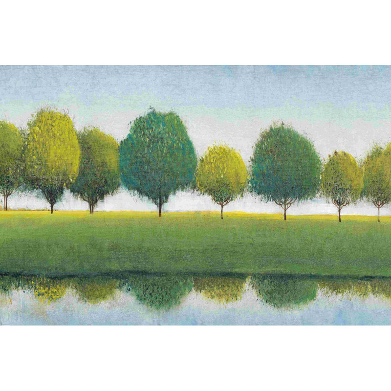 Arbres alignés I, L 12 po x H 8 po x P 1,25 po