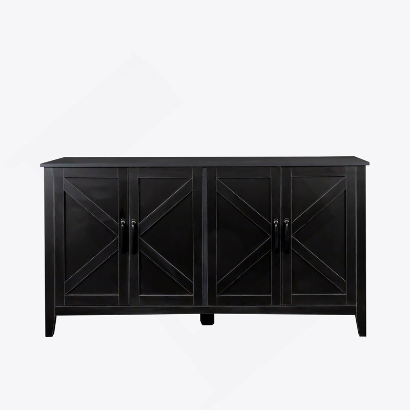 Armoire de rangement autoportante avec quatre tablettes ouvertes spacieuses, idéale pour organiser et embellir les maisons modernes et minimalistes