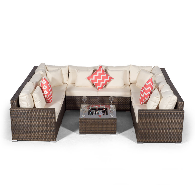 Yancey 5 Seater Rattan Corner Sofa Set