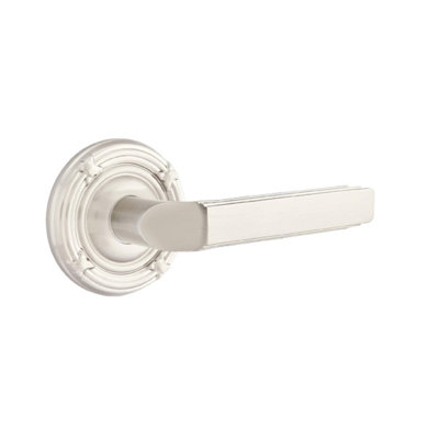 Milano Flat Double Dummy Door Lever with Round Rosette