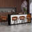 28" Counter Height Bar Stools - 360° Swivel With Suede Fabric & Modern Woven Design, Backrest & Footrest For Kitchen Cafe Pub-1744219485-1744219475