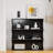 Multifunctional 4-Tier Black Book Shelf & Coffee Table-633173864
