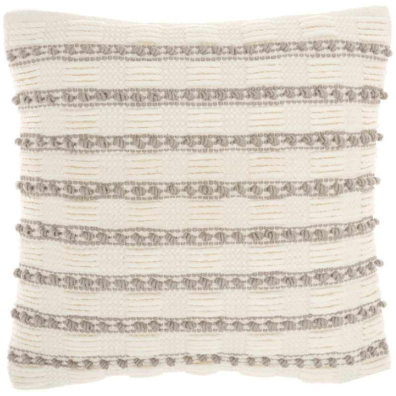  Square Pillow Cover & Insert, Light Gray