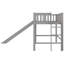 Lit simple mezzanine bas avec échelle et glissade sans sommier-984302599