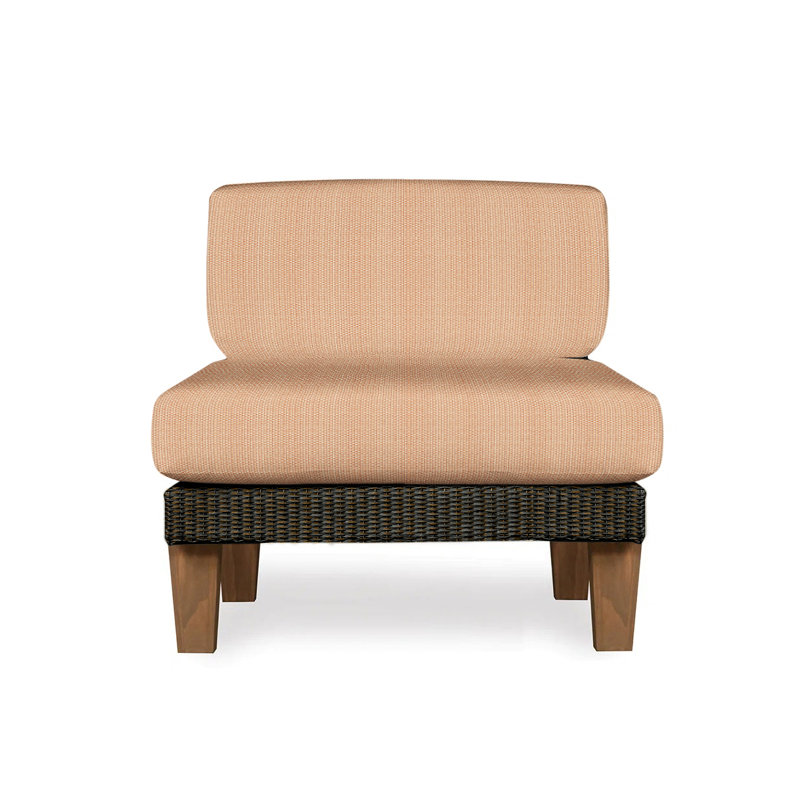 Catalina Outdoor Teak Lounge Chair, Mink, Demo Oatmeal