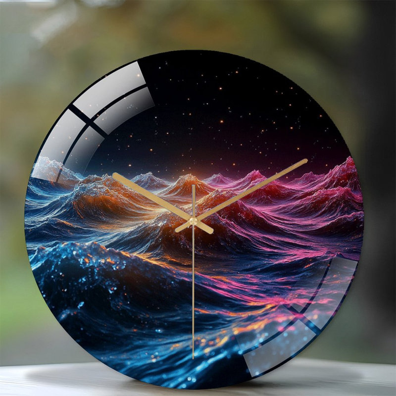 Horloge murale en verre 12 po