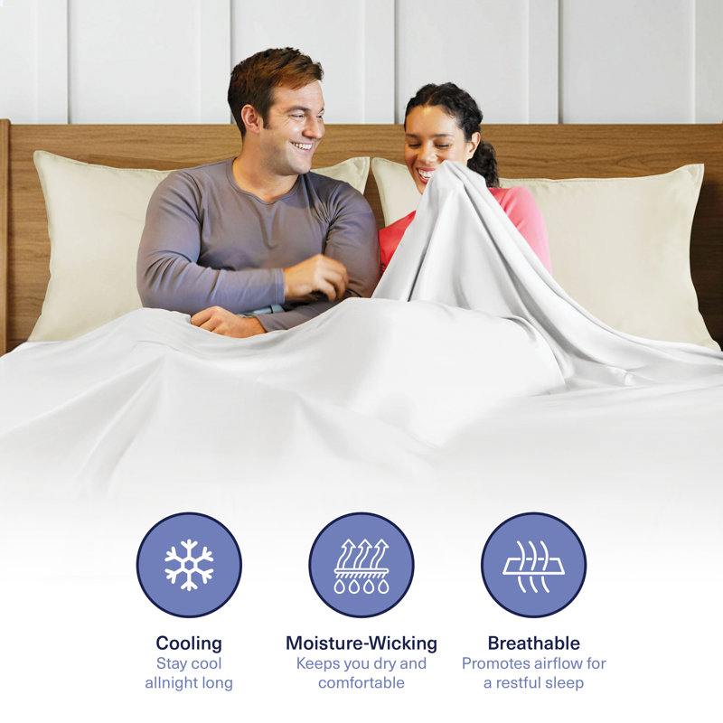 100% Viscose from Bamboo Pillowcases Only, 300 Thread Count, Hidden Zipper, Cooling Breathable, Bedding Pillow Covers for Hot Sleepers - Gift-Ready Packaging, PACK OF 2 (Buttercream)