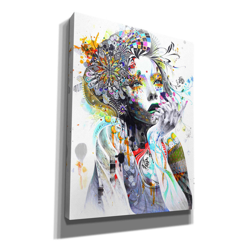 Circulation par MinJae - reproduction sur toile tendue, L 12 po x H 16 po