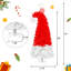 Arbre de Noël artificiel 6 pi avec lumière DEL, arbre de Noël artificiel fantaisiste en forme de chapeau de père Noël avec 1050 pointes, arbre Xmax courbé
