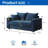 65 '' Upholstered Sofa 2 Seater Couches Small Loveseat For Small Apartment Living Room-457788977