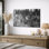 Œuvre d'art rétro en noir et blanc, images de salon, impression sur toile encadrée, impression numérique.