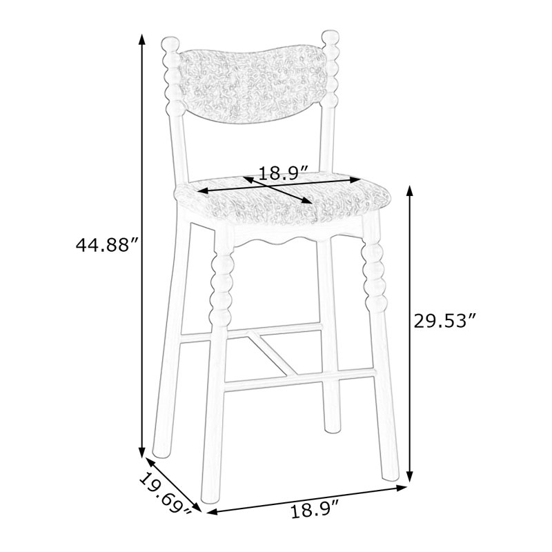 Chaise à dossier uni (lot de 8), couleur de l'image, 8, H 44,88 po