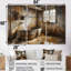 «Brown Rustic Bathroom Charm III», ensemble d'art mural rustique-107200098-107200103