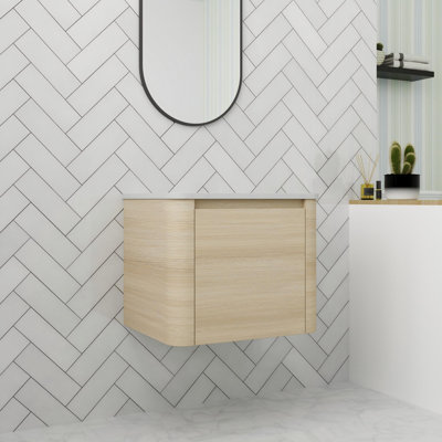 Bathroom Vanity Base In 24 Inch, Floating Bathroom Vanity Base With Soft Close Door