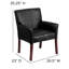 Fauteuil de direction latéral capitonné avec pieds en acajou Aveza par Flash Furniture-16761015