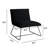 Klara 28.35" W Velvet Slipper Chair with Metal Sled Base-763801617