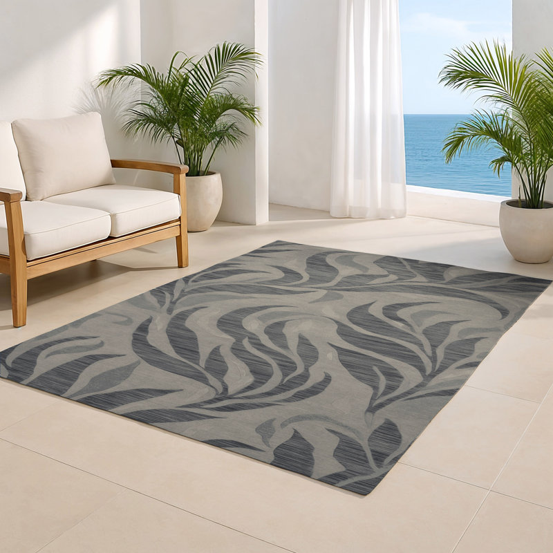 Tapis intérieur et extérieur gris Nature, Rectangulaire 2 pi x 3 pi