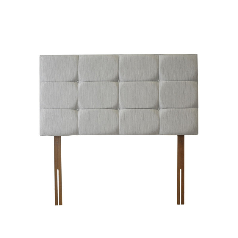 Gagnon Upholstered Headboard, Light Grey, Double (4'6)