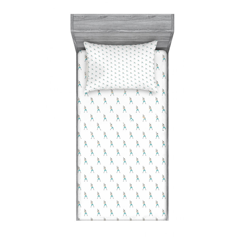 Baseball Microfiber Fitted Sheet, Twin XL Fitted Sheet with 1 Pillowcase