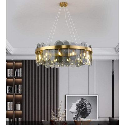 Cantu Contemporary Frosted Crystal Chandelier